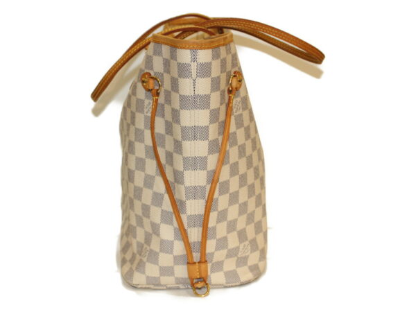 imgrc0083821703 Louis Vuitton Neverfull MM Damier Azur Tote Bag Gray White