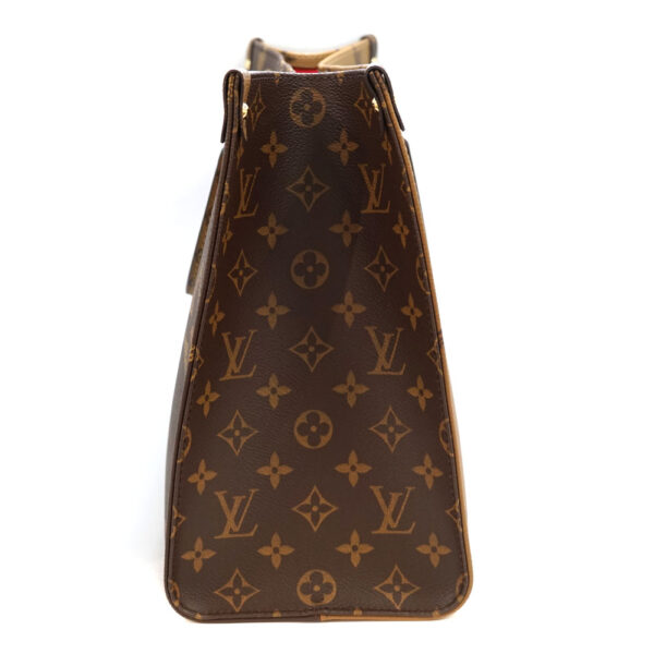 imgrc0084491442 Louis Vuitton On the Go MM Tote Bag Canvas Brown