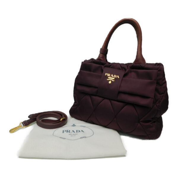 imgrc0084546169 Prada 2WAY Handbag Shoulder Bag Leather Bordeaux