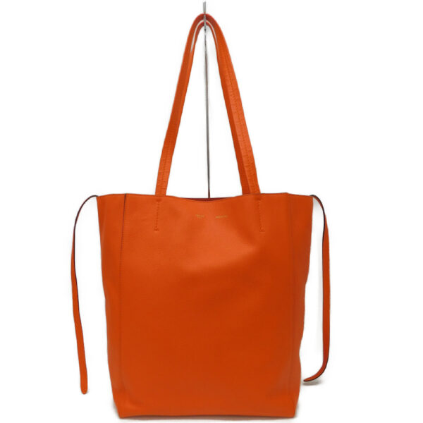 imgrc0084559936 Celine Hippo Phantom Leather Tote Bag Bright Orange