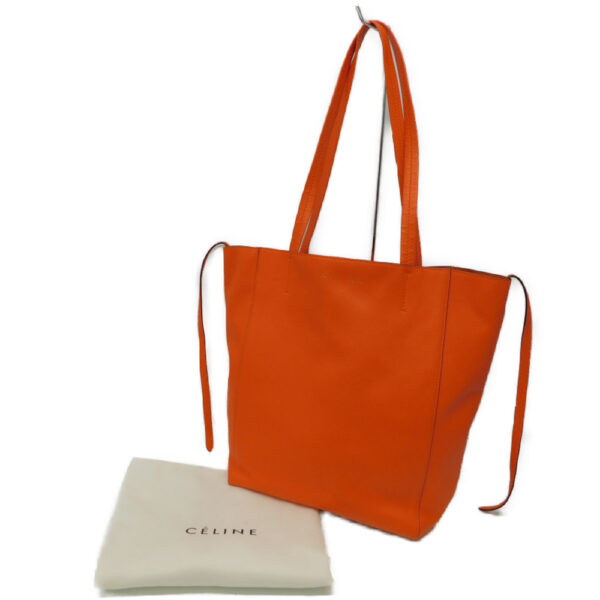 imgrc0084559947 Celine Hippo Phantom Leather Tote Bag Bright Orange