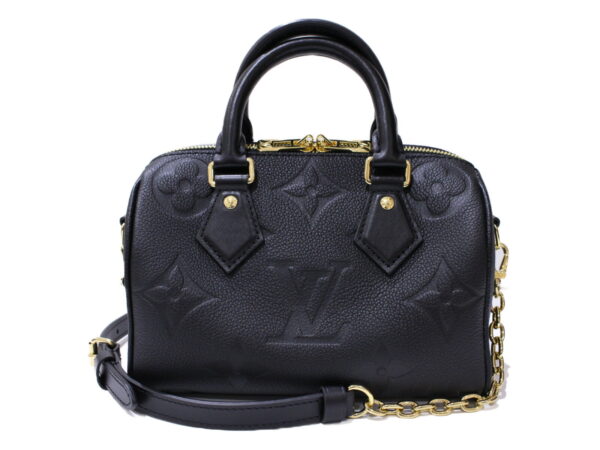 imgrc0084893358 Louis Vuitton Speedy Bandouliere 20 Grain Giant Shoulder Bag Black