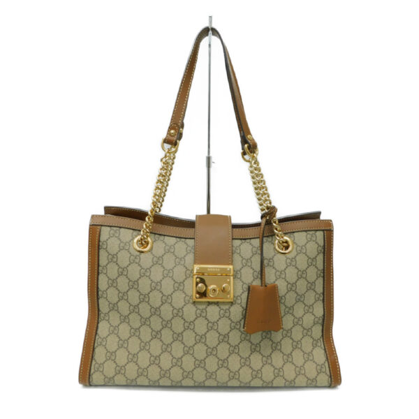 imgrc0085134957 Gucci GG Supreme Chain Shoulder Bag Brown Beige