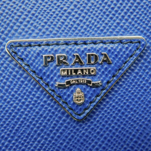 imgrc0085224633 Prada Saffiano Triangle Tote Bag Leather 2WAY Blue Red