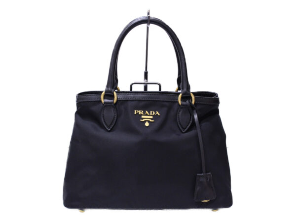 imgrc0085293589 Prada 2WAY Bag Nylon X Leather Black