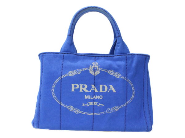 imgrc0085388813 Prada Canapa Handbag Canvas Blue