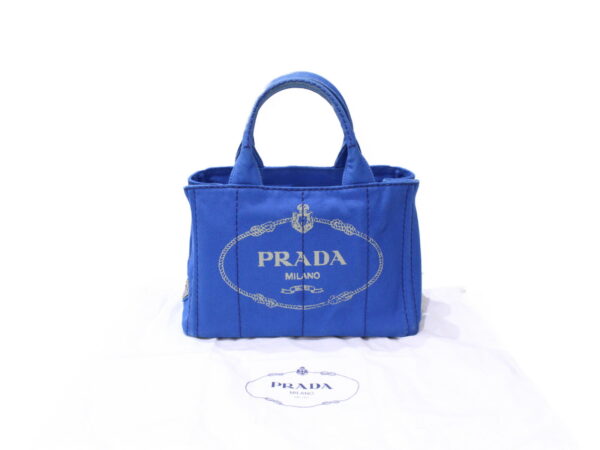 imgrc0085388833 Prada Canapa Handbag Canvas Blue