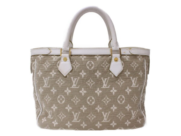 imgrc0085421265 Louis Vuitton Sabia Kaba MM Canvas Leather Handbag Beige White