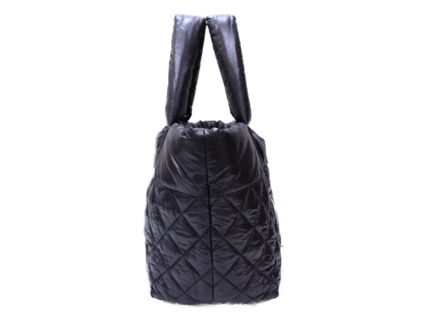 imgrc0085443027 Chanel Coco Cocoon Nylon Tote Bag Black