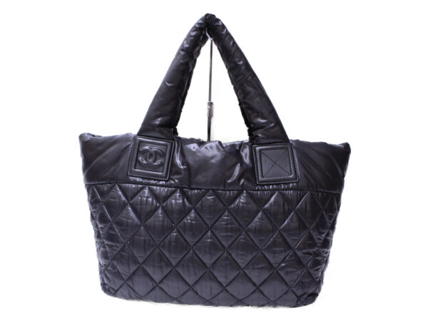 imgrc0085443028 Chanel Coco Cocoon Nylon Tote Bag Black