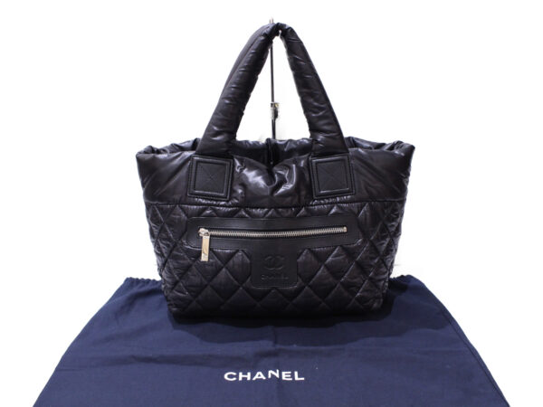 imgrc0085443042 Chanel Coco Cocoon Nylon Tote Bag Black