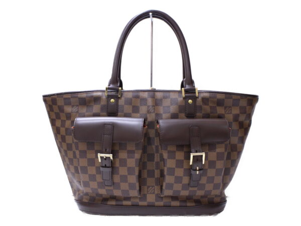 imgrc0085497952 Louis Vuitton Manosque GM Damier Canvas Tote Bag Brown