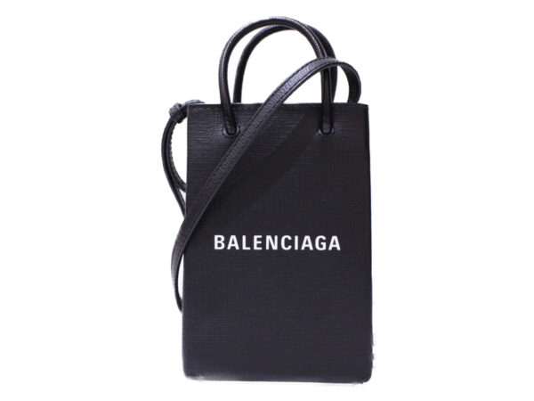 imgrc0085509441 Balenciaga Mini Shopping Bag Calfskin Black