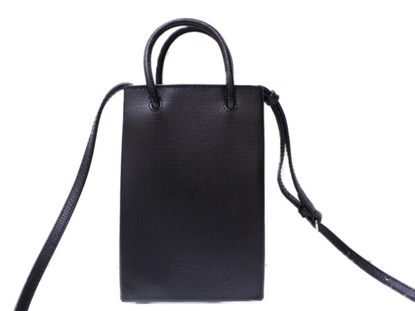 imgrc0085509444 Balenciaga Mini Shopping Bag Calfskin Black