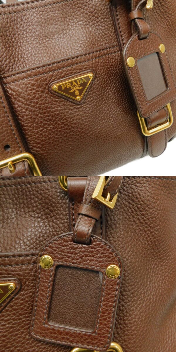 imgrc0085649472 Prada Shoulder Bag Leather Brown