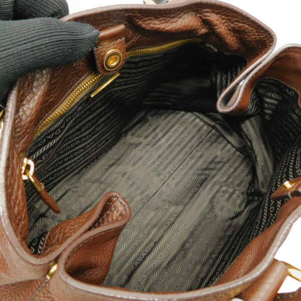 imgrc0085649475 Prada Shoulder Bag Leather Brown