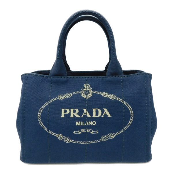 imgrc0085694107 Prada Canapa 2WAY Handbag Canvas Navy