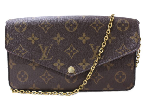 imgrc0085715566 Louis Vuitton Pochette Felicie Monogram Canvas Chain Wallet Pink