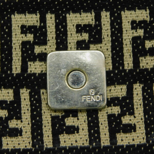 imgrc0085886644 Fendi Mini Mamma Bucket Handbag Zucca Pattern Black Beige