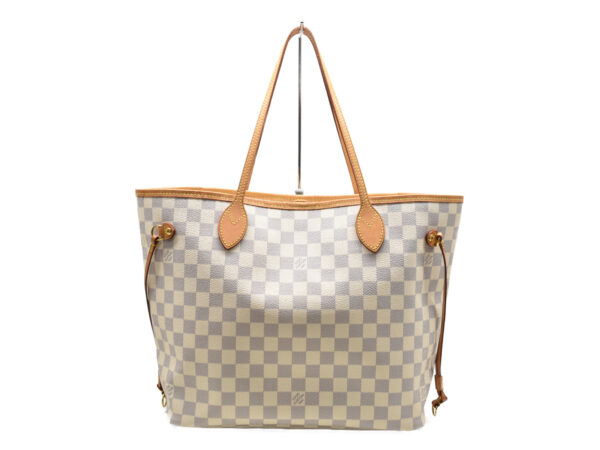 imgrc0085977152 Louis Vuitton Neverfull MM Damier Azur Tote Bag White