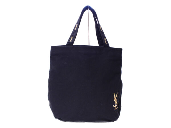 imgrc0086084206 YSL Novelty Canvas Tote Bag Black