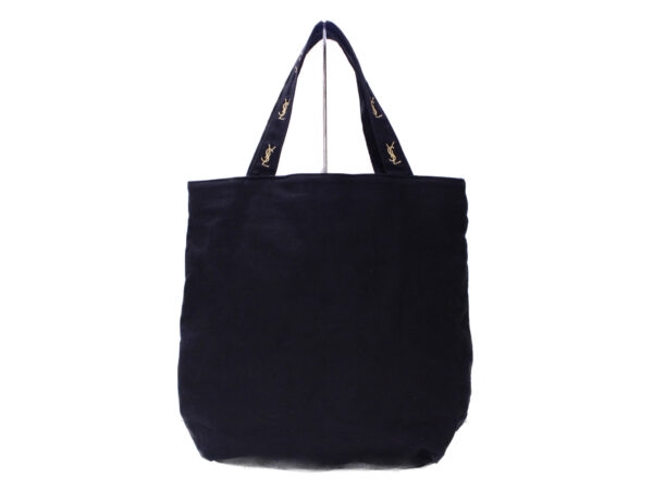 imgrc0086084209 YSL Novelty Canvas Tote Bag Black