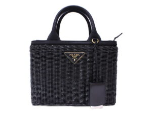 imgrc0086084280 Prada Metal Black Satin Crystals Mini Galleria Double Zip Tote