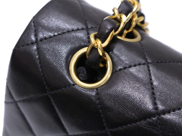 imgrc0086103642 Chanel Matelasse 25 Double Flap Lambskin Chain Shoulder Bag Black