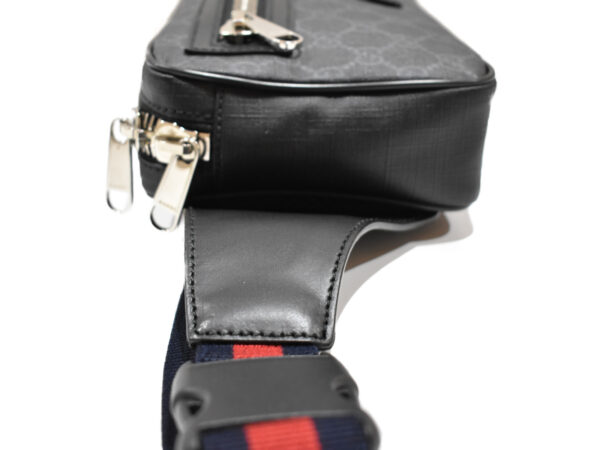 imgrc0086129912 Gucci GG Supreme Belt Bag Leather Gray Black