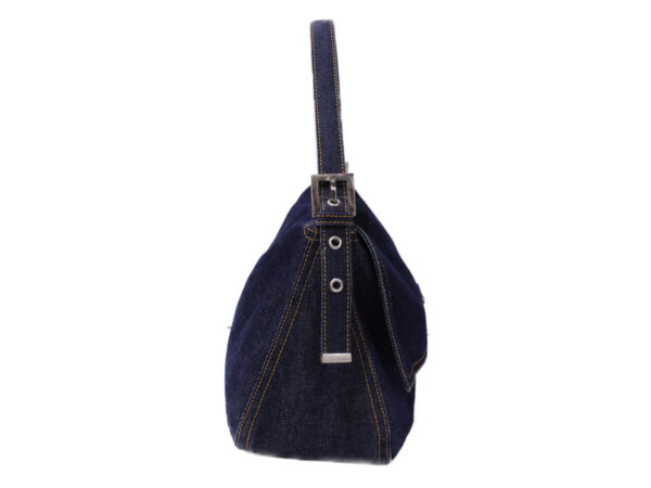 imgrc0086150549 Fendi Mamma Bucket Denim Shoulder Bag Navy