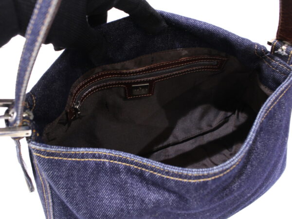 imgrc0086150554 Fendi Mamma Bucket Denim Shoulder Bag Navy