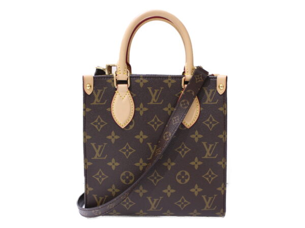 imgrc0086213131 Louis Vuitton Sac Plat BB Monogram Canvas Shoulder Bag Brown