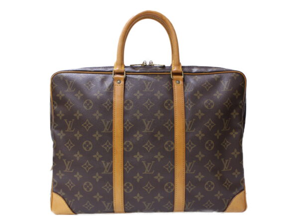 imgrc0086234144 Louis Vuitton Porte Document Voyage Monogram Canvas Briefcase Brown