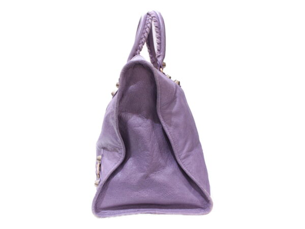 imgrc0086244192 Balenciaga The Giant Work Leather Handbag Purple