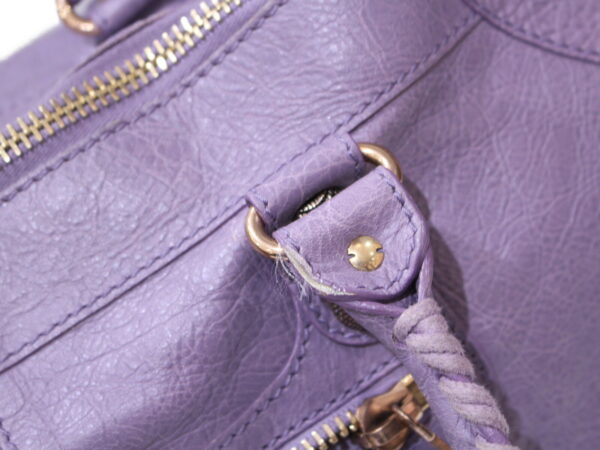 imgrc0086244203 Balenciaga The Giant Work Leather Handbag Purple