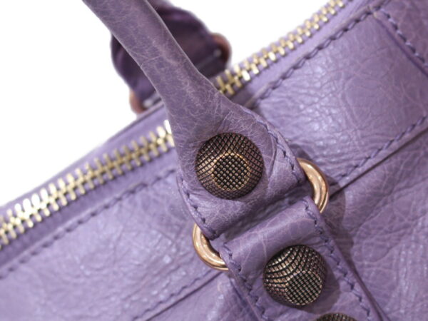 imgrc0086244204 Balenciaga The Giant Work Leather Handbag Purple