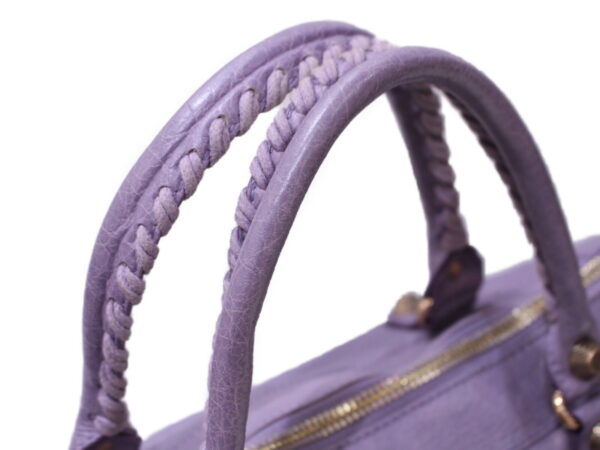 imgrc0086244205 Balenciaga The Giant Work Leather Handbag Purple