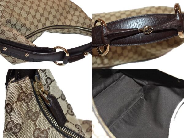 imgrc0086277493 Gucci Horsebit Half Shoulder Bag Brown Canvas