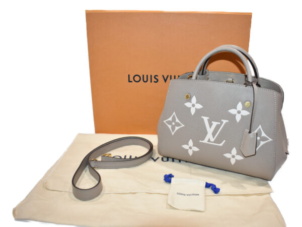 imgrc0086325619 Louis Vuitton Montaigne BB Handbag 2WAY Empreinte Greige