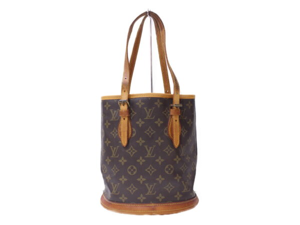 imgrc0086354533 Louis Vuitton Petit Bucket PM Monogram Canvas Shoulder Bag Brown