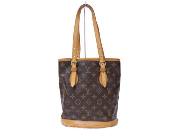 imgrc0086354581 Louis Vuitton Petit Bucket PM Monogram Canvas Shoulder Bag Brown