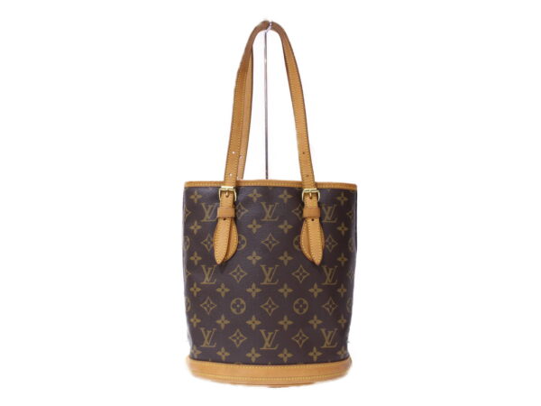 imgrc0086354584 Louis Vuitton Petit Bucket PM Monogram Canvas Shoulder Bag Brown