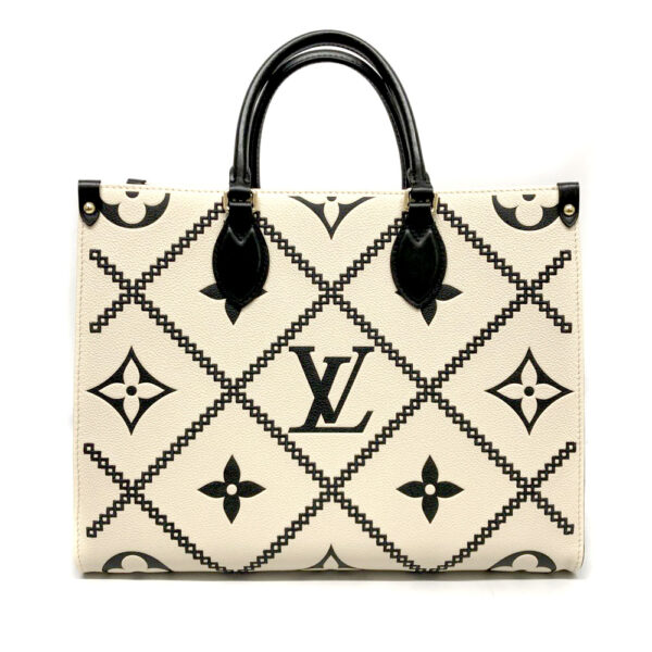 imgrc0086365538 Louis Vuitton On the Go MM Reverse 2Way Tote Bag Cream