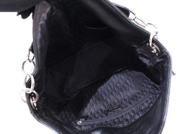 imgrc0086397499 Christian Dior Cannage Leather Shoulder Bag Black