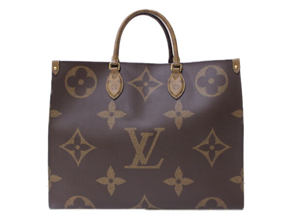 imgrc0086398033 Louis Vuitton On The Go GM Giant Reverse Canvas Tote Bag Brown