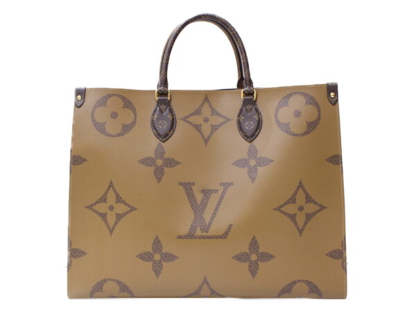 imgrc0086398036 Louis Vuitton On The Go GM Giant Reverse Canvas Tote Bag Brown