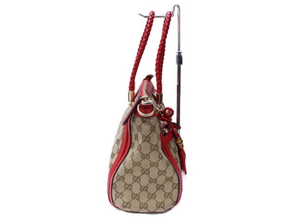 imgrc0086494516 Gucci 2WAY Canvas Leather Shoulder Bag Beige Red