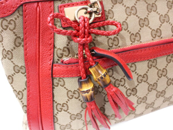 imgrc0086494535 Gucci 2WAY Canvas Leather Shoulder Bag Beige Red