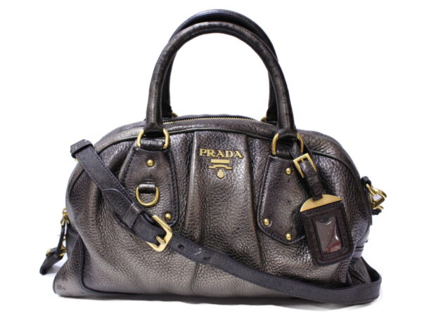 imgrc0086495329 Prada 2WAY Shoulder Bag Leather Handbag Black