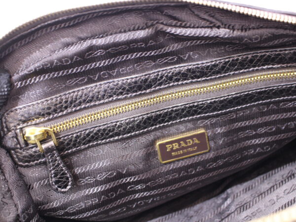 imgrc0086495337 Prada 2WAY Shoulder Bag Leather Handbag Black